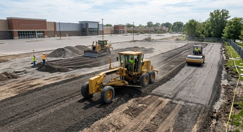 Parking Lot Excavation in Suwanee, GA